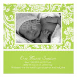 Birth Announcement - lime floral