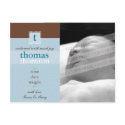 BIRTH ANNOUNCEMENT :: monogram1 - boy postcard