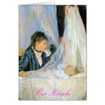 Birth Announcement: "Our Miracle" Greeting Cards