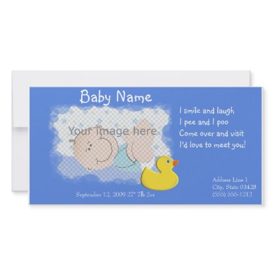 Birth Announcement Photo Greeting Card by Elsapozu