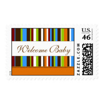 Birth Announcement Postage :: Stripes 3 postage