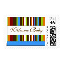 Birth Announcement Postage :: Stripes 3 postage