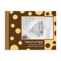 Birth Announcement Postcard :: Polk A Dots 1