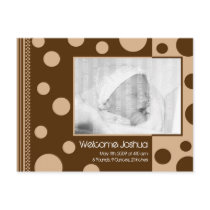 Birth Announcement Postcard :: Polk A Dots 1