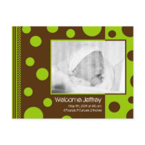 Birth Announcement Postcard :: Polk A Dots 1
