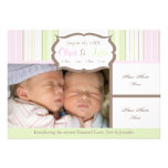 Birth Announcement - Twins invitations