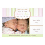 Birth Announcement - Twins invitations
