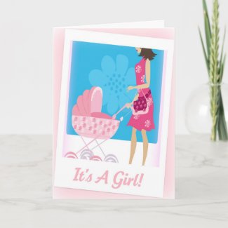 Birth Announcements - It's A Girl card