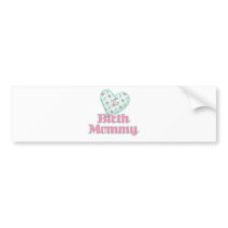 Birth Mommy Pink Ribbon Heart bumper stickers by doonidesigns Birth Mommy Pink Ribbon Heart bumper stickers
