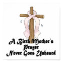 Birth Mothers Prayer Never Unheard Pink RIbbon posters
