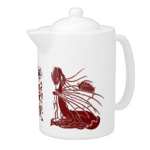 Birth Of A Dragon Tea Pot - Burgandy
