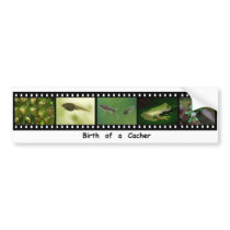 Birth of a Geocacher Filmstrip Bumper Sticker