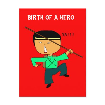 Birth of a hero postcard by Missmu