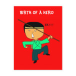 Birth of a hero postcard