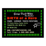 BIRTH of a Hero - Vintage Style Business Card