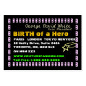 BIRTH of a Hero - Vintage Style business cards