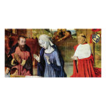 Birth Of Christ And The Cardinal Rolin By Jean Hey Photo Greeting Card