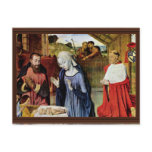 Birth Of Christ And The Cardinal Rolin By Jean Hey Postcard