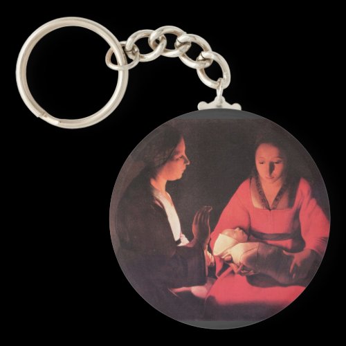 Birth of Christ by Georges de La Tour Key Chain