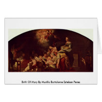 Birth Of Mary By Murillo Bartolome Esteban Perez Card