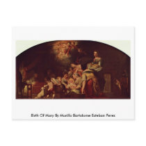 Birth Of Mary By Murillo Bartolome Esteban Perez Post Card