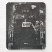Birth of The Penn Central Railroad Train System Mousepads