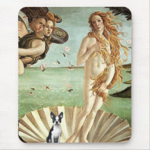 Birth of Venue Venus - Boston Terrier #1 Mouse Pads