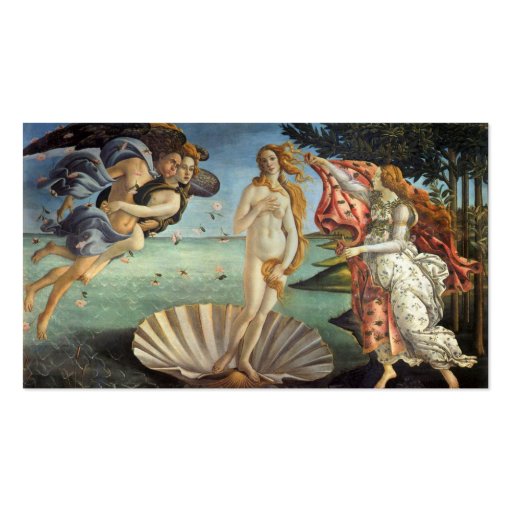 Birth of Venus by Sandro Botticelli Business Card Template (back side)