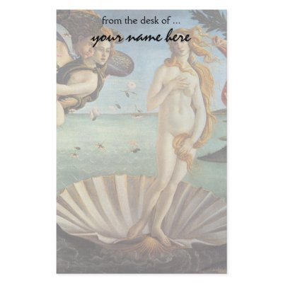 Birth of Venus by Sandro Botticelli Stationery Paper by MasterpieceCafe