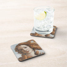 Birth of Venus close up head Coaster