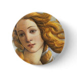 Birth of Venus detail, Botticelli Button