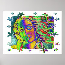 Birth of Venus Pop Flowers Print