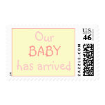 Birth or Adoption Announcement Ivory Postage Stamp