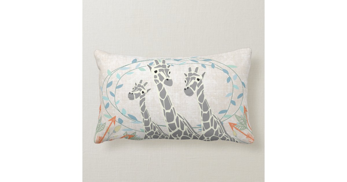 Birth Stats Baby Boy Jungle Creatures Giraffe Throw Pillow Zazzle