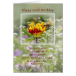 Birthday, 100th, Religious, Butterfly Card