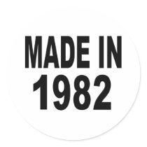 Birthday 1982 round sticker