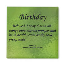 Birthday 3 John 1-2 Magnet