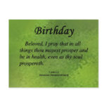 Birthday 3 John 1-2 Postcards