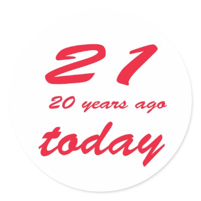 birthday 41 round sticker by martinspixs