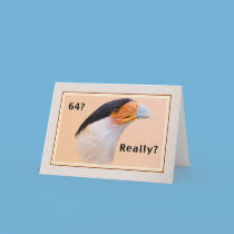 Birthday, 64th, Crested Caracara Bird cards