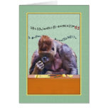 Birthday, 65th, Gorilla at Desk Card