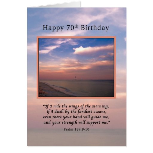 Birthday, 70th, Sunrise at the Beach, Religious Cards Zazzle