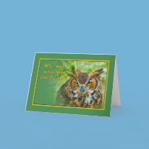 Birthday, 77th, Great Horned Owl Bird cards