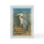 Birthday, 85th, Great Blue Heron Bird Card