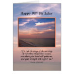 Birthday, 90th, Sunrise at the Beach, Religious Card