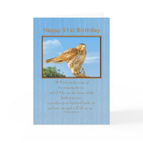 Birthday, 91st, Rough-legged Hawk Cards