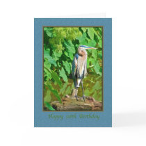 Birthday, 98th, Great Blue Heron Greeting Card
