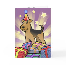 Birthday Airedale Terrier / Welsh Terrier Card