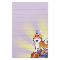 Birthday Akita Inu / Shiba Inu Personalized Stationery
