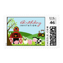 Birthday Animals Invitation Medium Stamps